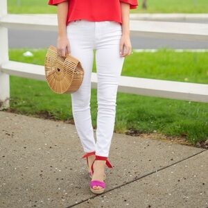 JCrew Factory Lookout High-rise Skinny Jeans in White